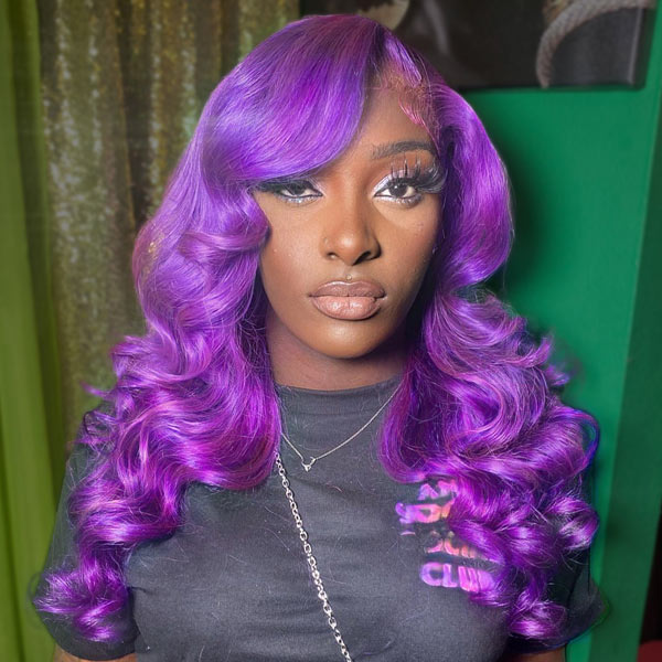 Purple-Color-Pre-Plucked-134-44-Transparent-Lace-l-Wigs-Body-Wave-100-human-Hair