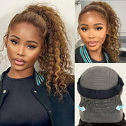 Flash Sale Invisi-Strap Snug Fit 360 HD Transparent Lace Water Wave Wig P4/27 Highlight Ombre Color Pre Plucked Hair