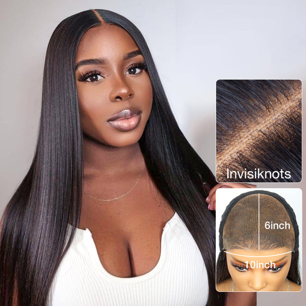 Flash Sale 10x6 Parting Max Pre-everything Glueless Wear Go Wig Single Grid Single Strand All Texture 100% Human Hair
