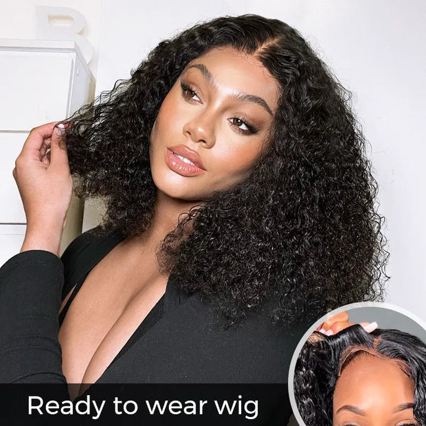 Ready-to-wear Glueless Short Deep Wave  Wig