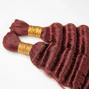Deep Wave Reddish Brown Bulk Human Hair