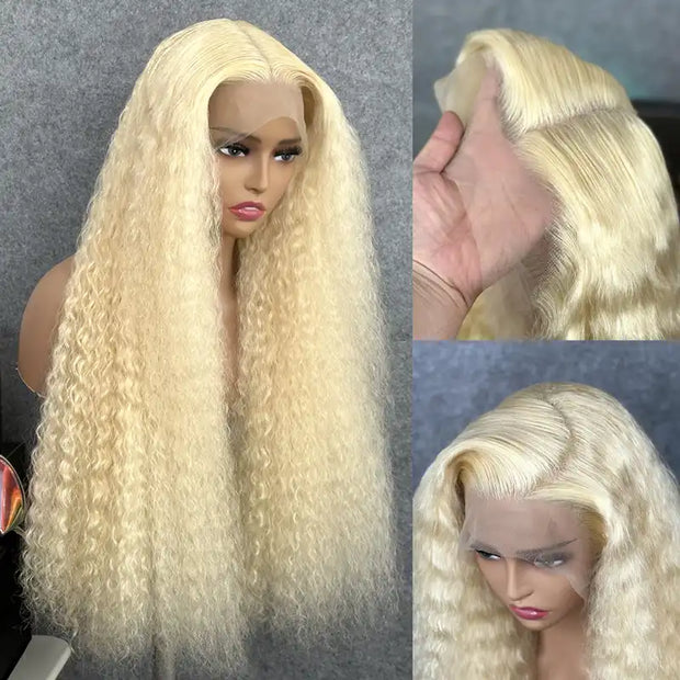 613 blonde lace front wig human hair Straight lace wig 613 blonde wig -Ashimary hair