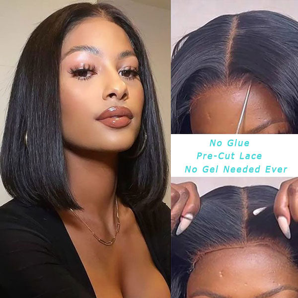 Straight-Bob-13x4-HD-Transparent-Frontal-glueless-Lace-Wigs-human-hair