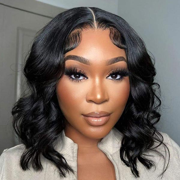 Ashimary-0-Skill -Needed-V-Part-Glueless-Wig-short-Straight-Bob-Human-Hair