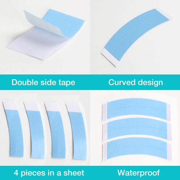 Ashimary Blue Double Sided Waterproof Lace Wigs Adhesive Tape Strips for Lace Front Wig 20 Pcs