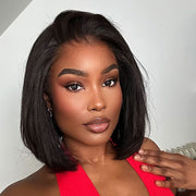 2 Wigs Set | 10x6 Lace Water Wave Wig with Pre-cut Lace + 13x6 Lace Transparent Yaki Straight Bob Wig with Pre-cut Lace