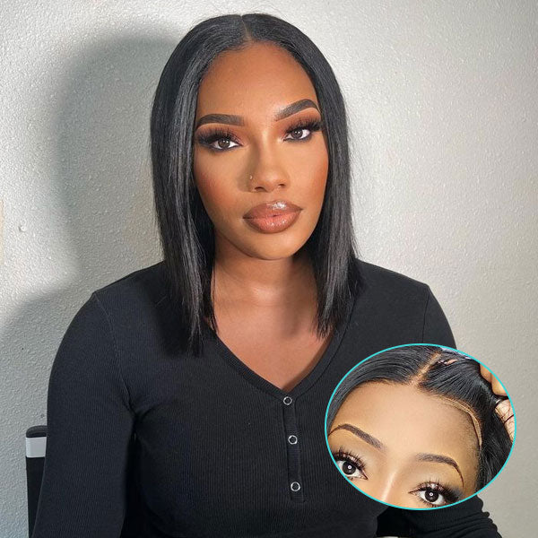 Flash Sale Wear & Go Bob Wig 4x4/6x4.5 Pre-cut Lace Glueless Wigs Realistic Hairline Human Hair Beginner Friendly