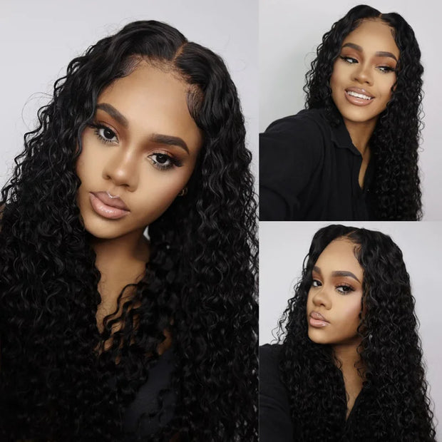 Ready to Wear Magic Wet and Wavy Pre Cut Lace Wig with Pre Bleached Knots & Plucked Hairline