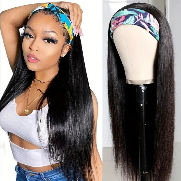 Flash Sale Ashimary Curly Virgin Hair Glueless Headband Wig Natural Color
