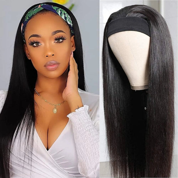 Flash Sale Ashimary Curly Virgin Hair Glueless Headband Wig Natural Color