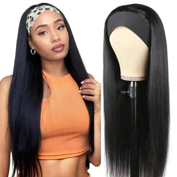 Flash Sale Ashimary Curly Virgin Hair Glueless Headband Wig Natural Color