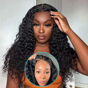 Air Wig|Upgrade 13x4 Pre Cut Lace Wear Go Glueless Deep Wave Wig with Pre Bleached Knots & Plucked Hairline