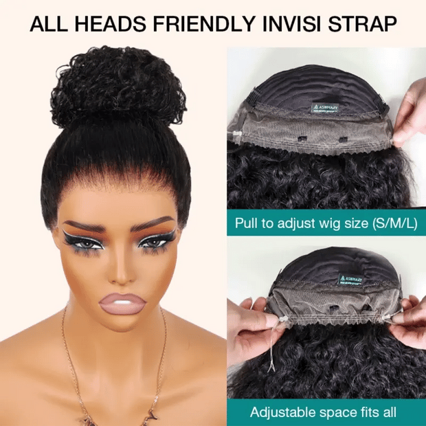 ginger highlights on brown hair 360 Invisi Strap lace frontal wig