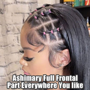 Flash Sale Ashimary 13x4 & 4x4 & 13x6 Full HD Transparent Lace Front Wig Straight Hair Natural Color 10A Hair