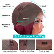 Dark-Burgundy-99J-Jerry-Curly-13x4-13x6-Frontal-Glueless-Lace-Wig-human-hair