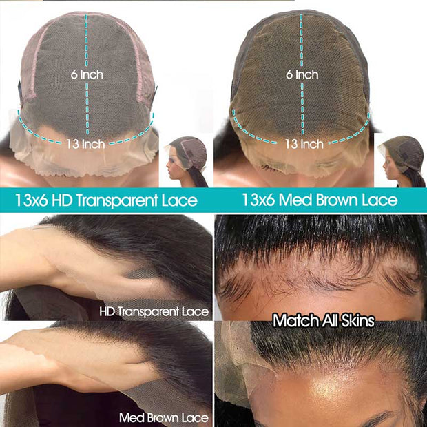 Body Wave 13*6 Lace Front Wigs Brazilian Human Hair