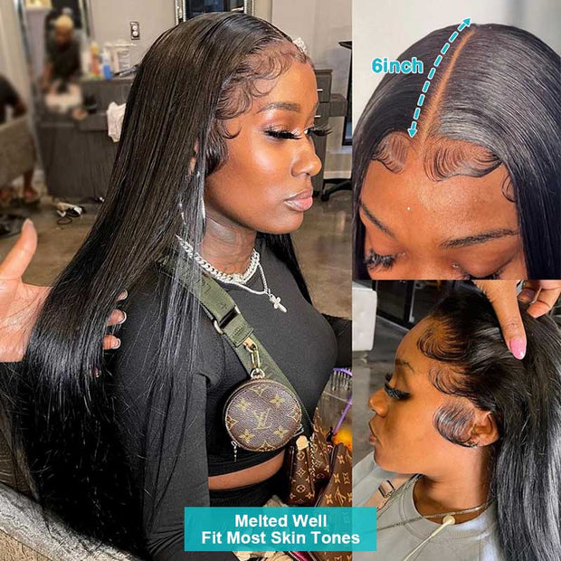 13X6 hd lace wigs straight hair
