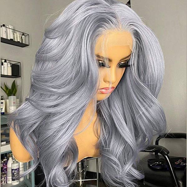 Flash Sale Grey Transparent HD Lace Body Wave Wig