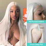 White Wig Human Hair Is Dyed From 613 Blonde Hair.