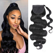 Flash Sale Long Ponytail Any Style Human Hair Extensions With Clip