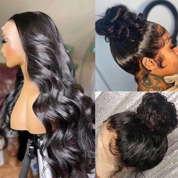 Flash Sale Pre Plucked 360 Lace Frontal Wig with Baby Hair Brazilian Body Wave Style