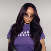 Dark Plum Glueless 360 Lace Frontal Wigs With Invisi Strap Ready & Go 