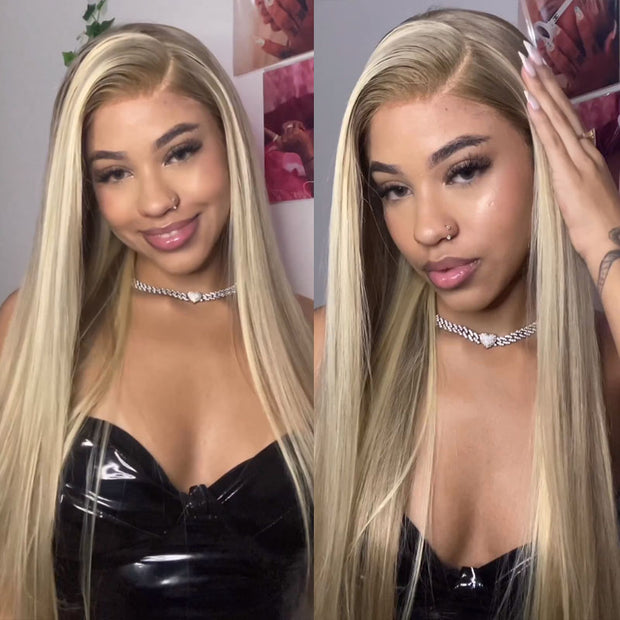 Flash Sale Blonde Balayage Highlight 13x4 Lace Frontal Human Hair Wigs Flash Sale 24hours