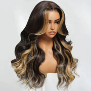 Butterscotch Blonde Highlights Body Wave 6x4.5 Lace Pre Everything Wig Put-On and Go Glueless Human Hair Wigs