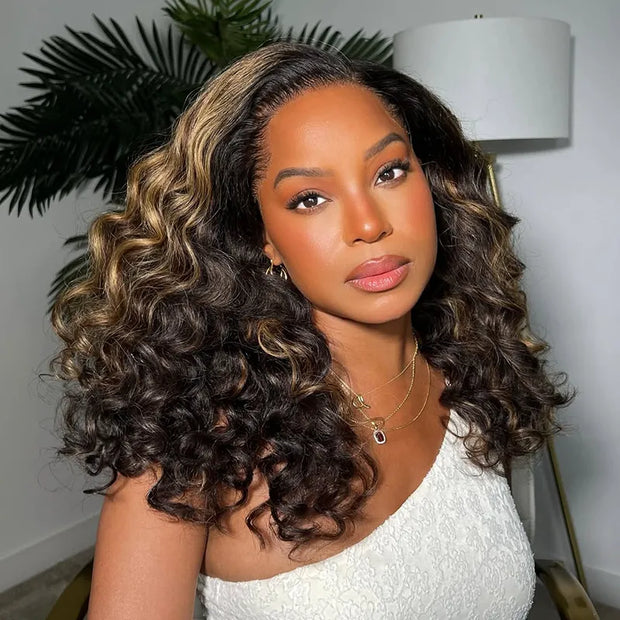 Glueless Short Bouncy Curly