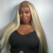 Customized Blonde Balayage on Brown Hair Transparent 13x4 &13x6  Lace Frontal Wig Ashimary Hair