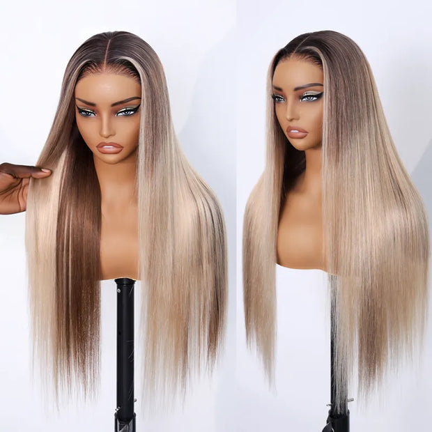 Highlight Blonde Ombre Straight Wig 