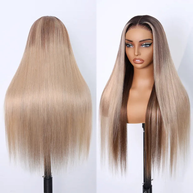 Highlight Blonde Ombre Straight Wig 