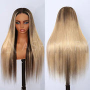 Highlight Blonde Ombre Straight Wig