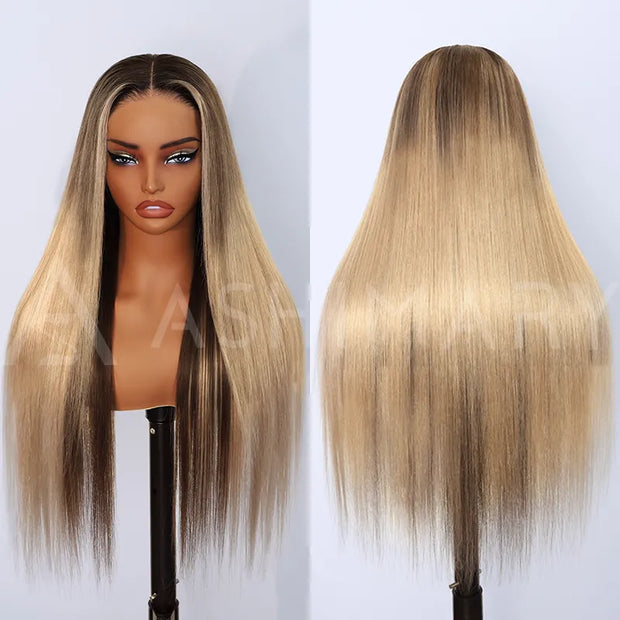Highlight Blonde Ombre Straight Wig