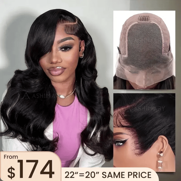 13x6 Full Lace Front Wig Human Hair Body Wave 22 Inch Glueless 30 Inch HD Lace Wig Loose Deep Wave 13x6 Lace Front Wig  main image 4