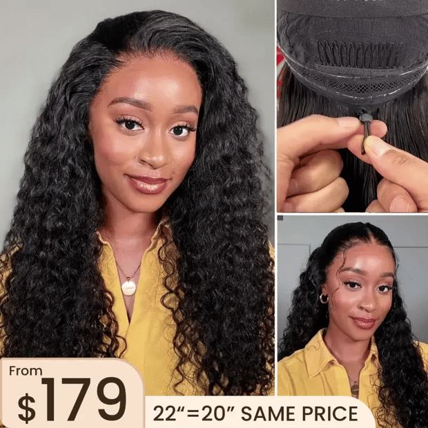 13x6 Full Lace HD Transparent Water Wave Wig -AshimaryHair.com