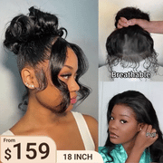 Face Framing Body Wave Invisi Strap Snug Fit 360 Transparent Lace Frontal Bleached  Knots Pre Cut Lace Wig