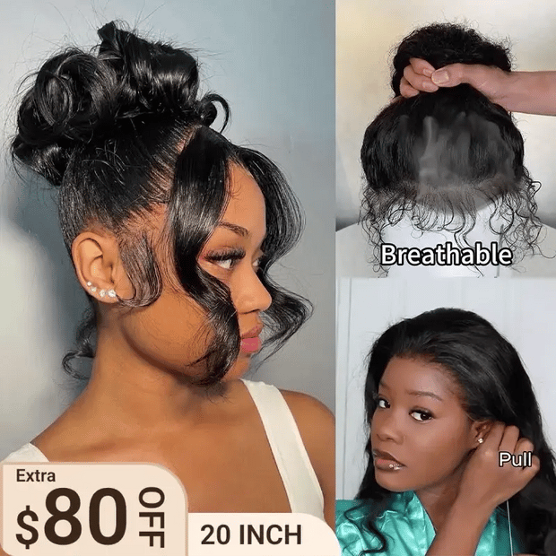 Face Framing Body Wave Invisi Strap Snug Fit 360 Transparent Lace Frontal Bleached  Knots Pre Cut Lace Wig