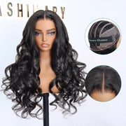 Air Wig | Ready To Go Body Wave 13x4 HD Transparent Lace Human Hair Wig Easy on Easy off with Pre Plucked Hairline & Bleached Knots