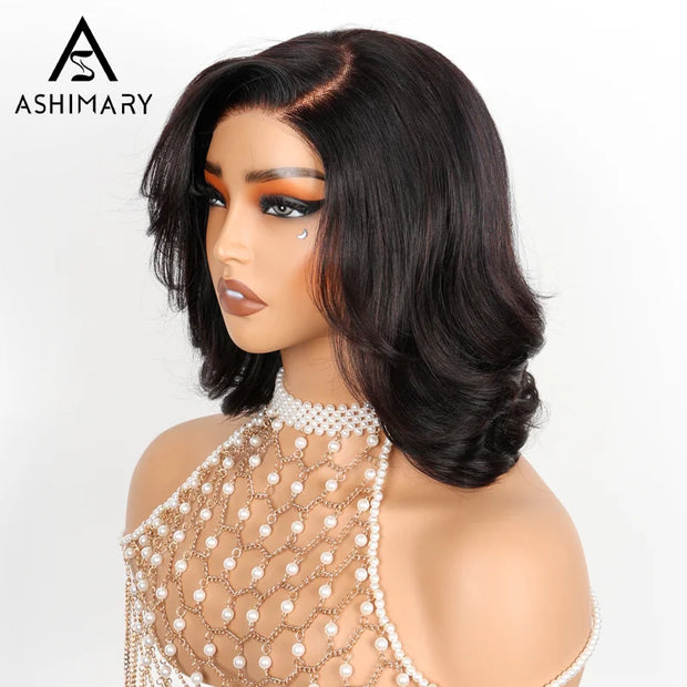 Wear & Go Body Wave HD Transparent Lace Closure Bob Wigs – ashimaryhair