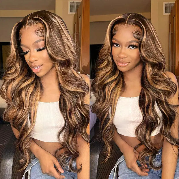 Ready to Wear Highlight Body Wave 13x4 HD Lace Wig