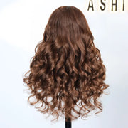Body Wave Pre-Cut Layer With Bangs Pull Go 3x1 Lace Brown Wig True Scalp Glueless Pre-Styled Wig