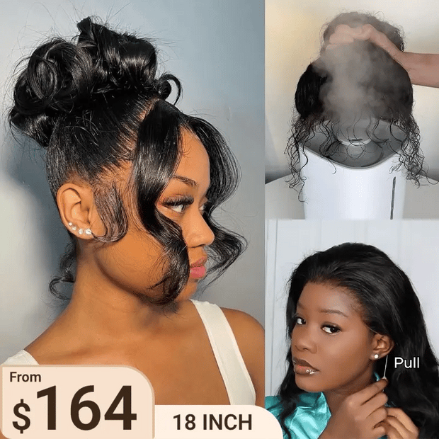 Face Framing Body Wave Invisi Strap Snug Fit 360 Transparent Lace Frontal Bleached  Knots Pre Cut Lace Wig