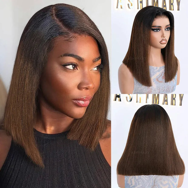 Chestnut Brown Soft Ombre Blend Pull Go 6x4.5 Lace