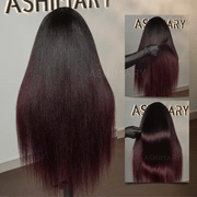 Burgundy Plum Ombre 7x5 Pre-Everything Lace Wig