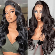 Flash Sale 13x6 Full Lace HD Transparent Wig Natural Black Color Brazilian Human Hair