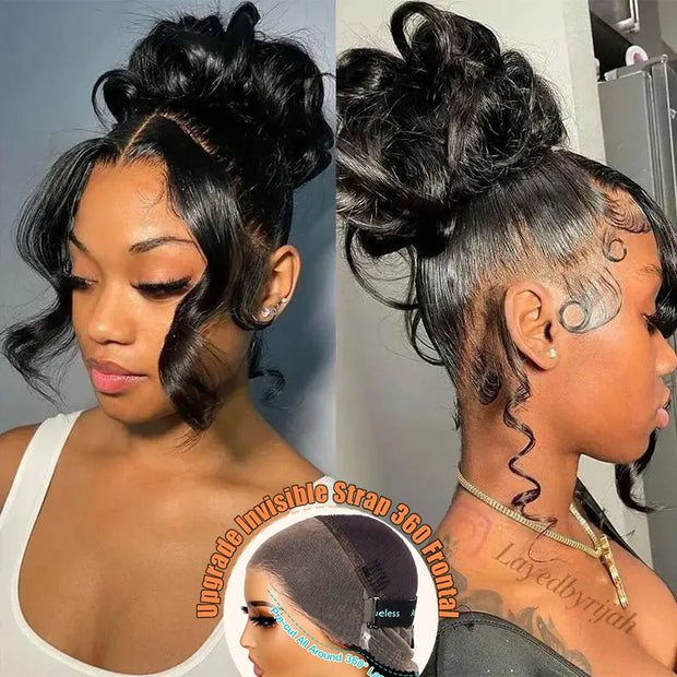 Flash Sale 360 Lace Frontal With Invisi Strap Body Wave Glueless Wig