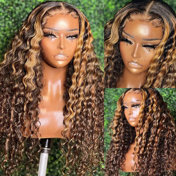 Flash Sale Wear & Go Wig Highlight Mix Color 4x4/5x5/6X4.5 Glueless Lace Wigs Ashimary Hair
