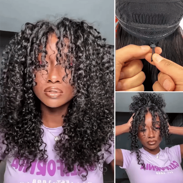 Ashimary Coily 13x6 Full Skin Lace Frontal Parting Max Pre-Bleached & Pre-Styled Finger Coils Wig Face Farming Natural Look Human Hair