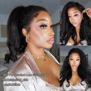 Glueless Newborn Hairline Invisi Strap 360 Skin Lace Frontal Kinky Straight Wig Pre-Everything Natural Look Human Hair Wig